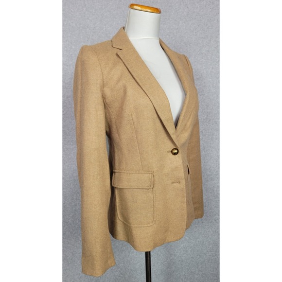 Banana Republic Womens Hacking Jacket Brown Tweed Blazer Sz 4 - Picture 3 of 15